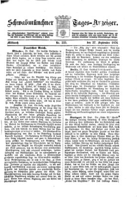 Schwabmünchner Tages-Anzeiger Mittwoch 27. September 1876