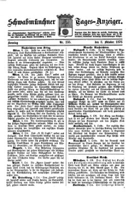 Schwabmünchner Tages-Anzeiger Sonntag 8. Oktober 1876