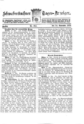 Schwabmünchner Tages-Anzeiger Dienstag 14. November 1876