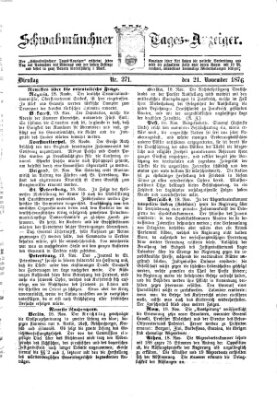 Schwabmünchner Tages-Anzeiger Dienstag 21. November 1876