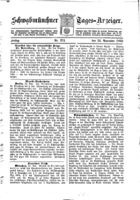 Schwabmünchner Tages-Anzeiger Freitag 24. November 1876