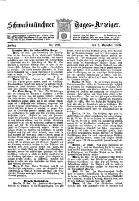 Schwabmünchner Tages-Anzeiger Freitag 1. Dezember 1876