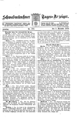 Schwabmünchner Tages-Anzeiger Sonntag 3. Dezember 1876