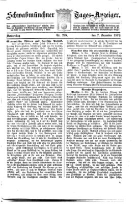 Schwabmünchner Tages-Anzeiger Donnerstag 7. Dezember 1876