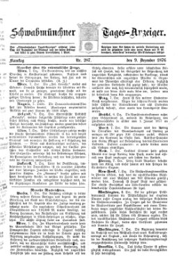 Schwabmünchner Tages-Anzeiger Samstag 9. Dezember 1876