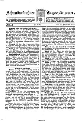 Schwabmünchner Tages-Anzeiger Mittwoch 13. Dezember 1876