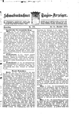 Schwabmünchner Tages-Anzeiger Donnerstag 14. Dezember 1876