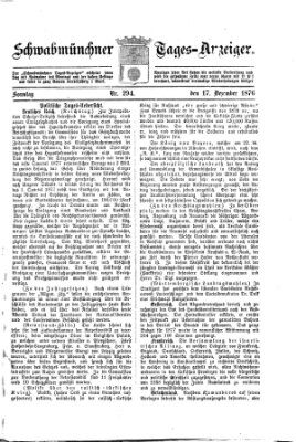 Schwabmünchner Tages-Anzeiger Sonntag 17. Dezember 1876