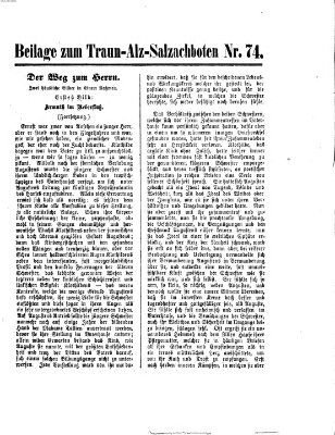 Traun-Alz-Salzachbote Freitag 30. Oktober 1874