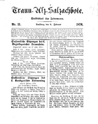 Traun-Alz-Salzachbote Dienstag 8. Februar 1876