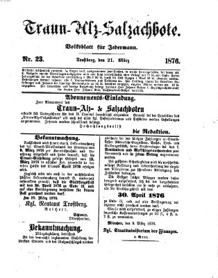 Traun-Alz-Salzachbote Dienstag 21. März 1876