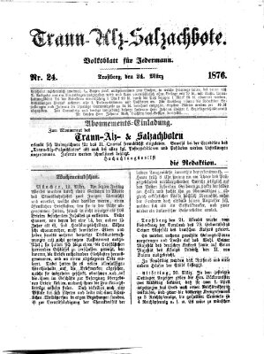 Traun-Alz-Salzachbote Freitag 24. März 1876