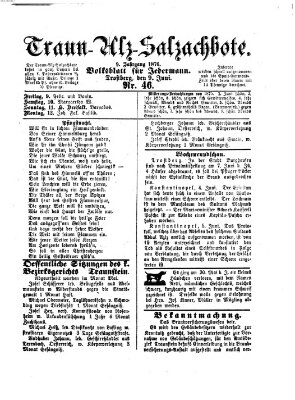 Traun-Alz-Salzachbote Freitag 9. Juni 1876