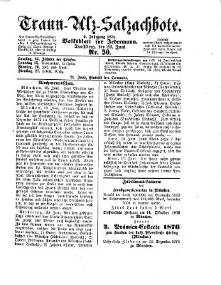 Traun-Alz-Salzachbote Freitag 23. Juni 1876