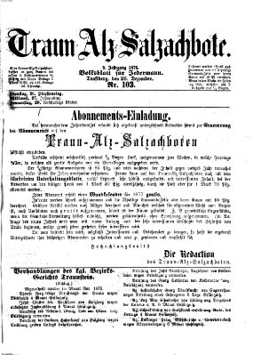 Traun-Alz-Salzachbote Dienstag 26. Dezember 1876