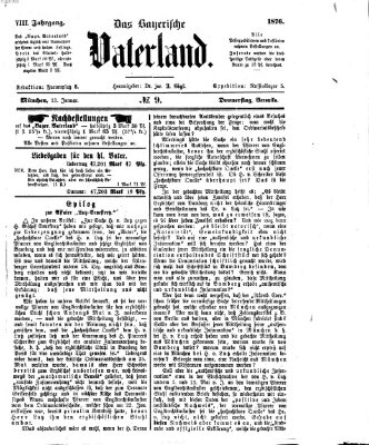 Das bayerische Vaterland Donnerstag 13. Januar 1876