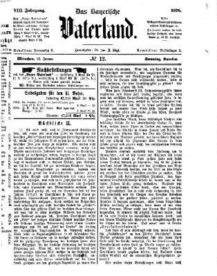 Das bayerische Vaterland Sonntag 16. Januar 1876