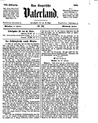 Das bayerische Vaterland Mittwoch 16. Februar 1876