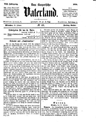 Das bayerische Vaterland Freitag 25. Februar 1876