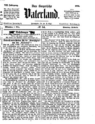 Das bayerische Vaterland Sonntag 5. März 1876