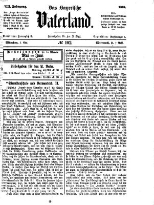 Das bayerische Vaterland Mittwoch 3. Mai 1876