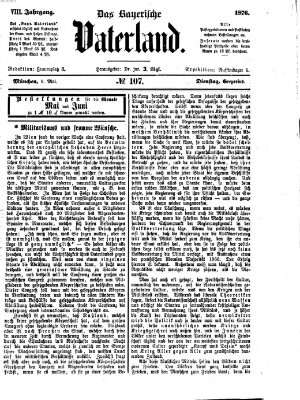 Das bayerische Vaterland Dienstag 9. Mai 1876