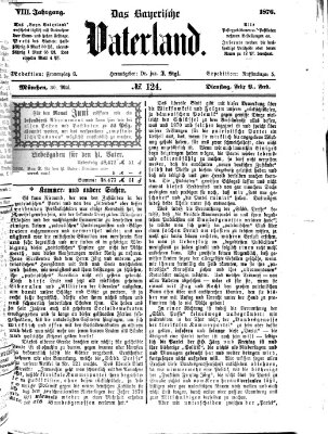 Das bayerische Vaterland Dienstag 30. Mai 1876