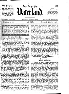 Das bayerische Vaterland Mittwoch 31. Mai 1876