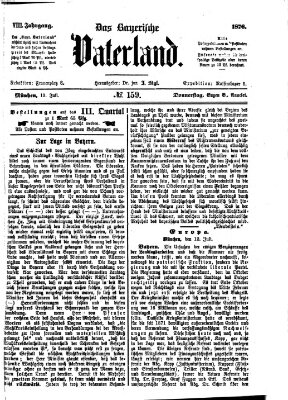 Das bayerische Vaterland Donnerstag 13. Juli 1876