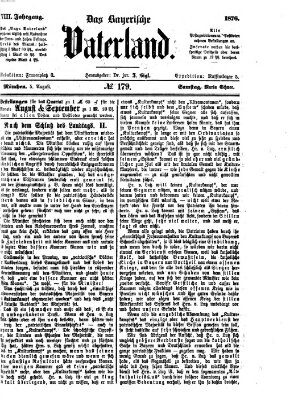 Das bayerische Vaterland Samstag 5. August 1876