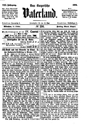 Das bayerische Vaterland Freitag 13. Oktober 1876