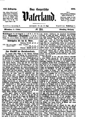 Das bayerische Vaterland Dienstag 31. Oktober 1876