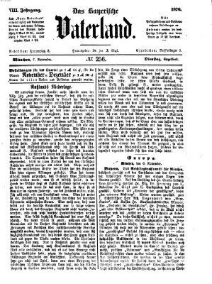 Das bayerische Vaterland Dienstag 7. November 1876