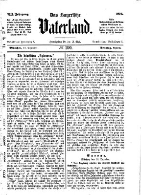 Das bayerische Vaterland Sonntag 17. Dezember 1876