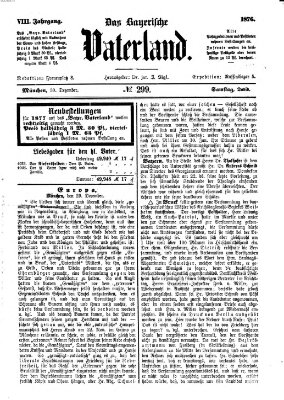 Das bayerische Vaterland Samstag 30. Dezember 1876