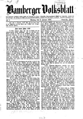 Bamberger Volksblatt Montag 3. Januar 1876