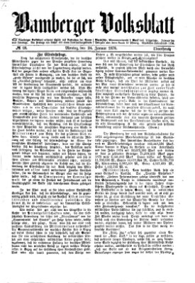 Bamberger Volksblatt Montag 24. Januar 1876