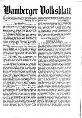 Bamberger Volksblatt Dienstag 25. Januar 1876