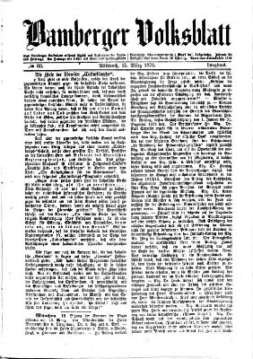 Bamberger Volksblatt Mittwoch 15. März 1876