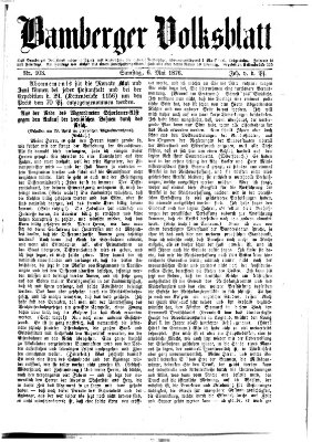 Bamberger Volksblatt Samstag 6. Mai 1876