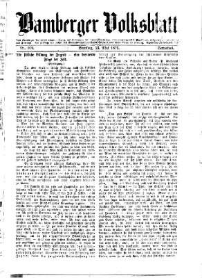 Bamberger Volksblatt Samstag 13. Mai 1876