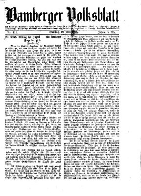 Bamberger Volksblatt Dienstag 16. Mai 1876