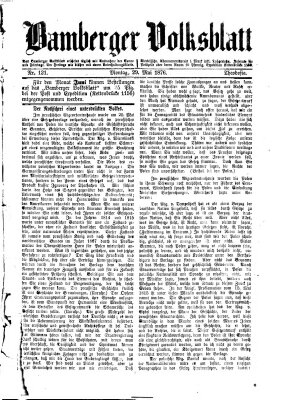 Bamberger Volksblatt Montag 29. Mai 1876