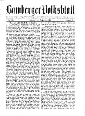 Bamberger Volksblatt Dienstag 12. September 1876