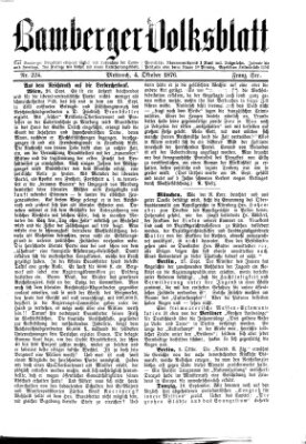 Bamberger Volksblatt Mittwoch 4. Oktober 1876