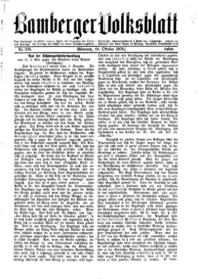 Bamberger Volksblatt Mittwoch 18. Oktober 1876