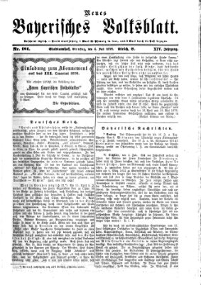 Neues bayerisches Volksblatt Dienstag 4. Juli 1876