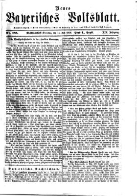 Neues bayerisches Volksblatt Dienstag 11. Juli 1876