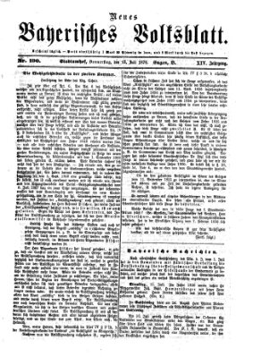 Neues bayerisches Volksblatt Donnerstag 13. Juli 1876