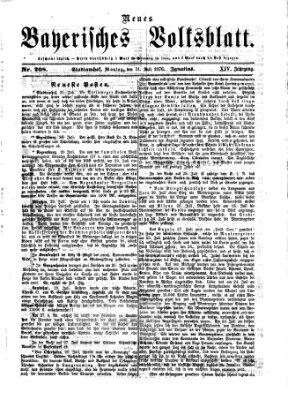 Neues bayerisches Volksblatt Montag 31. Juli 1876